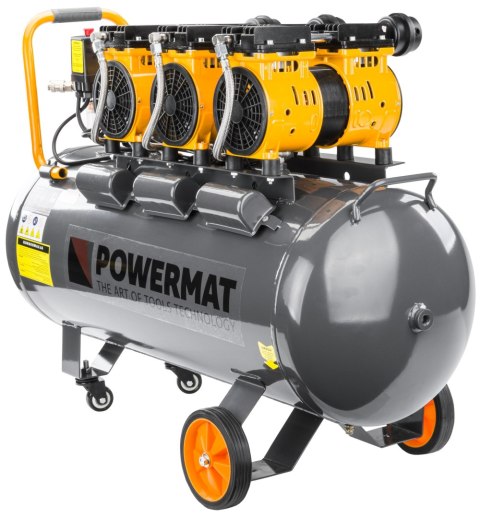 KOMPRESOR BEZOLEJOWY 100L SPRĘŻARKA 8 BAR 580l/min 230V CICHY 79dB 4,1KM