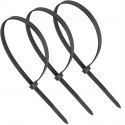 MOCNE OPASKI ZACISKOWE KABLOWE TRYTKI CZARNE TAŚMA 7.6X380MM 100SZT TRYTKI