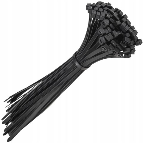 MOCNE OPASKI ZACISKOWE KABLOWE TRYTKI CZARNE TAŚMA 7.6X400MM 100SZT TRYTKI