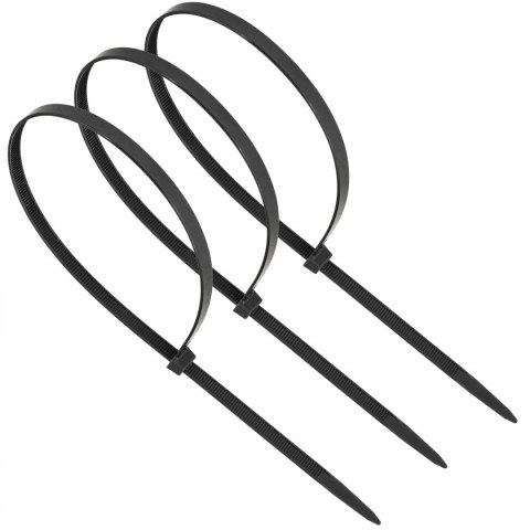 MOCNE OPASKI ZACISKOWE KABLOWE TRYTKI CZARNE TAŚMA 8.8X550MM 100SZT TRYTKI