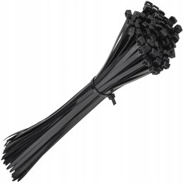 MOCNE OPASKI ZACISKOWE KABLOWE TRYTKI CZARNE TAŚMA 8.8X600MM 100SZT TRYTKI