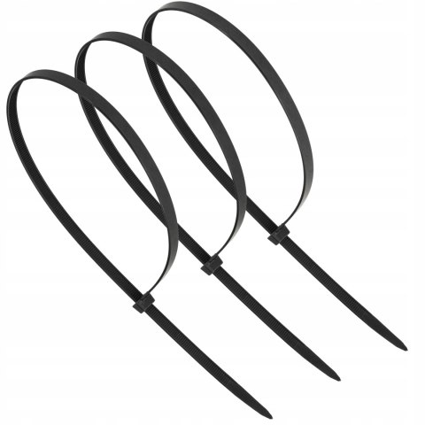 MOCNE OPASKI ZACISKOWE KABLOWE TRYTKI CZARNE TAŚMA 8.8X600MM 100SZT TRYTKI