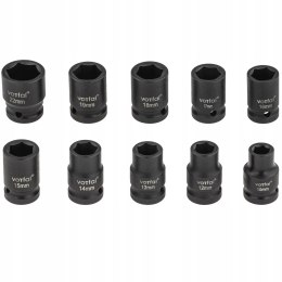 NASADKI UDAROWE 1/2 ZESTAW NASADEK UDAROWYCH KLUCZY NASADOWYCH 10-22MM 10EL