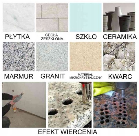 OTWORNICA DIAMENTOWA 65mm M14 KORONKA FREZ WIERTŁO DO GRESU BETONU KAMIENIA