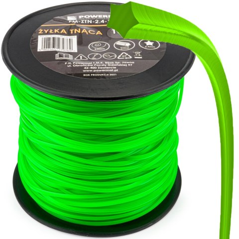 ŻYŁKA DO GŁOWICY KOSY SPALINOWEJ 2,40x100m 5-KĄTNA