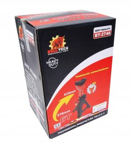 2x KOBYŁKI 6T PODSTAWKI PODPORY Z BLOKADĄ GUMĄ PIN MOCNE 6 TON REGULOWANE