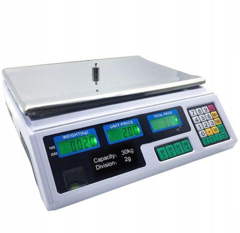 ELEKTRONICZNA WAGA SKLEPOWA LCD KALKULACYJNA 40 kg