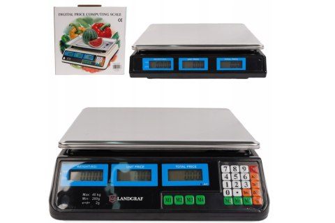 ELEKTRONICZNA WAGA SKLEPOWA LCD KALKULACYJNA 40 kg