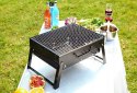 GRILL SKŁADANY TURYSTYCZNY WALIZKA PRZENOŚNY OGRODOWY WĘGLOWY Z UCHWYTEM