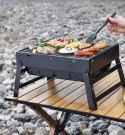 GRILL SKŁADANY TURYSTYCZNY WALIZKA PRZENOŚNY OGRODOWY WĘGLOWY Z UCHWYTEM