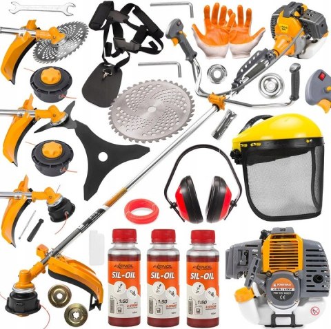 KOSA SPALINOWA KOSIARKA PODKASZARKA WYKASZARKA TARCZA SZELKI MASKA 6KM