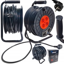PRZEDŁUŻACZ BĘBNOWY BUDOWLANY DO OGRODU 50M 3x2,5 KABEL LISTWA NA BĘBNIE CE