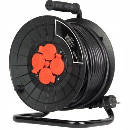 PRZEDŁUŻACZ NA BĘBNIE 3x2,5 25m BĘBNOWY BUDOWLANY ZWIJAK OGRODOWY