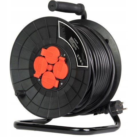 PRZEDŁUŻACZ NA BĘBNIE 3x2,5 25m BĘBNOWY BUDOWLANY ZWIJAK OGRODOWY