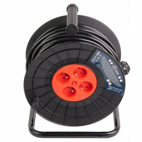 PRZEDŁUŻACZ NA BĘBNIE 3x2,5 50m BĘBNOWY BUDOWLANY ZWIJAK OGRODOWY