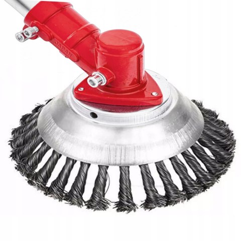 SZCZOTKA DRUCIANA DO KOSY SPALINOWEJ GŁOWICA 200mm TARCZA SKRĘCONA PLECIONA