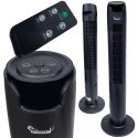 WENTYLATOR KOLUMNOWY STOJĄCY PODŁOGOWY WIATRAK CZARNY BLACK 100W + PILOT